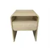 Venda direta de sucesso transfronteiriça do fabricante: mesa de cabeceira estilo aberto, armário lateral de sofá com gavetas, mesa lateral de quarto em formato de arco com padrão de madeira