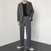 Pantalones Vaqueros Pequeños Casuales para Hombre de Primavera y Otoño, Rectos Holgados, Nuevos de Primavera para Hombre, de Longitud Tobillera, Pantalones Largos, Pantalones de Traje