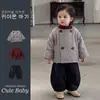 Chaqueta de algodón de estilo simple para invierno de niños, prenda exterior acolchada de color liso, ropa cálida de invierno para bebés y niños pequeños, ropa infantil coreana