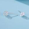Brincos Planeta Dopamina de Verão Estilo Coreano Brincos de Prata de Lei S925 Brincos Simples de Diamante Céu Estrelado para Mulheres Atacado