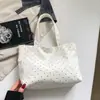 Bolsa tote de luxo com poá de grande capacidade para mulheres, nova coleção outono 2026, bolsa de ombro casual e estilosa