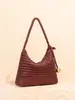 Diseño Original Nuevo Bolso de Mano Tejido Gran Capacidad Bolso de Mano para Viajes al Trabajo Bolso de Hombro Moda Femenina Bolso Cubo Bolso Dumpling