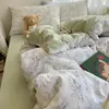 Conjunto de cama puro algodão classe A quatro peças 2026 novo estilo lençol capa de edredom fronha dormitório estudantil pessoa solteira conjunto de três peças 4