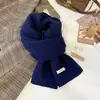 Bufanda de Lana Otoño e Invierno Gama Alta Color Sólido Calentador de Cuello Pequeño Calentador de Cuello Tejido Cálido para Mujer Bufanda 100% Lana para Mujer Venta al por Mayor