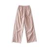 Pantalones rectos holgados con correa a los lados, pantalones tobilleros con cordón, retro, cintura elástica, casuales, deportivos, de secado rápido para mujer