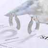 Aretes de Dona de Diamantes de Zirconio Seiko Elegantes Exquisitos Moda Estilo INS Alta Calidad Gota de Gel Hebilla para la Oreja