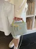 Bolso de Maquillaje Caja de Mano Cadena Francesa Mujer 2026 Nuevo Transfronterizo Tacto de Alta Gama Textura Tejida Bolso de Hombro Único Cruzado