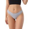 Calzones de Algodón Puro para Mujer Transfronterizos, Estilo Europeo y Americano Sexy de Corte Brasileño, de Cintura Baja, Color Sólido, Triángulo Invisible, Venta al por Mayor, Ajustados, Realzan Glúteos