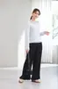 Camiseta de Manga Larga de Verano con Cuello Bardot para Mujer, Camiseta Básica Ligera Casual Holgada, Top Versátil Casual Ajustado