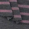 Tiras Coloridas Caneladas Tr Francesas 260g Textura Contrastante Tiras Vazadas Tecido de Viscose Camiseta para Casa Tecido para Saia Casual