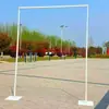 Nuevos Accesorios de Boda Arco Cuadrado de Hierro Forjado Dorado Soporte Retráctil Decoraciones Creativas para Escenario de Boda Soporte de Flores de Fondo
