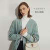 Cardigã Feminino Outono e Inverno Nova Edição Espacial Térmico e Úmido Sete à Prova de Vento Cardigã Casual Moda Jaqueta Feminina