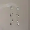 "Pluma de Caída de Estrellas" Pendientes de Borla de Estrella Minimalistas Estilo Coreano de Dos Formas de Llevar para Mujer, Accesorios de Oreja Versátiles Únicos y Simples