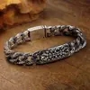 Pulsera de nuevo estilo patrón auspicioso Rayo retro pareja hombres y mujeres mismo estilo hebilla de anillo pulsera plateada venta caliente transfronteriza