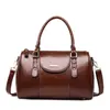 2026 Verano Transfronterizo Retro Nicho de Gama Alta Cuero Aceitado y Encerado Bolso de Mano Moda Tendencia para Mujer Bolso Cruzado para Viajes