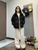 Chaqueta de Algodón Casual y Versátil con Cuello Alto para Mujer en Otoño e Invierno, Cálida y a la Moda, Chaqueta tipo "pan" de Marca Trendy para Deporte y Ocio, para Pareja