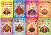 CM2408005 Anime Infantil de Dibujos Animados Rompecabezas Interactivo Padre-Hijo Pavo de Acción de Gracias DIY Pegatina Facial