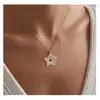 Amazon Transfronterizo Nuevo Collar Dorado Redondo de Rosa Moda para Niñas Elegante Temperamento Estilo Mid-Century Cadena para la Clavícula