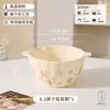 Oso Pequeño de Dibujos Animados Ins Crema Cerámica Vajilla Tazones y Platos Color Bajo Esmalte Hogar Tazón de Arroz Tazón de Sopa Platos para Comidas Mudanza a un Nuevo Hogar