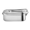 Lonchera Cuadrada de Acero Inoxidable 304 Engrosado Caja Cuadrada para Comida Rápida Lonchera Dos Compartimentos Tres Compartimentos Caja Bento Cuadrada