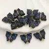 Colgante de Mariposa con Gradiente de Imitación de Jade de Vidrio Cuentas Sueltas Materiales para Pulsera de Cuentas Estilo Antiguo Colgante para Accesorios Hanfu Estilo Chino