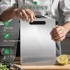 Tabla de Cortar Acero Inoxidable 316 Tabla de Cortar para Cortar Verduras, a Prueba de Moho Grado Alimenticio 304 Doble Cara Engrosada Panel para Amasar Tabla de Picar de Cocina