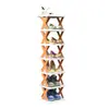 Zapatero simple en forma de X para balcón de entrada de casa, zapatero plegable y ensamblable de varias capas, estante de almacenamiento para apartamentos y dormitorios, zapatero pequeño