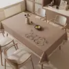 Mantel Estilo Wabi-Sabi Impermeable y a Prueba de Aceite Sin Lavado Nuevo Modelo 2026 Salvamanteles Lujo Ligero Gama Alta Protección de Mesa de PVC
