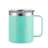 Caneca Amazon 12oz Copo Térmico de Aço Inoxidável de Camada Dupla com Alça Pintada por Spray Caneca de Escritório Copo Térmico Portátil