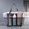 Bolsa de playa de malla de verano, neceser multifuncional, bolsa de baño para natación multi-bolsillo portátil, venta directa de fábrica