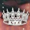 Corona de Tiara de Aleación Barroca Transfronteriza Europea y Americana 16 Gotas de Agua Flor Corona Redonda Completa Adornos para Decoración de Pasteles