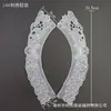 J04 Bai Xi Moda Estilo Coreano Algodón Blanco Bordado Cuello Grande DIY Organza Cuello de Muñeca Desmontable Ropa Cuello Falso