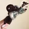 Pinza de garra floral para otoño e invierno para mujer, pinza de tiburón grande de alta gama para cabello grueso, accesorio para el cabello Maillard