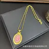 Collar con Colgante Nuevo Estilo Ojo de Gato Incrustado Personalidad Sensación de Alta Gama Joyería de Collar Cadena de Suéter de Cristal de Nicho Adornos