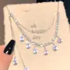 Collar Súper Brillante Princesa Fugitiva para Mujer, Nuevo Modelo 2024, Gama Alta, Lujo Ligero, Estilo de Nicho, Exquisita Cadena para Clavícula