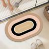 Alfombrilla absorbente para baño transfronteriza, alfombrilla de diatomeas para puerta de baño, alfombrilla antideslizante de secado rápido para entrada de porche