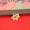 Nuevo Broche de Dibujos Animados Año del Caballo Insignia de Acrílico DIY para Niños Accesorios Insignia Linda Día de Año Nuevo Pequeño Regalo Venta al por Mayor