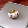 Anillo Abierto de Patrón Irregular Estilo Europeo y Americano, Anillo de Dedo Índice de Moda y Versátil, Joyería de Lujo Ligero y de Alta Gama para Mujeres