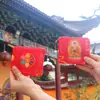 Montanha Jiuhua Especializada em Bolsas de Moedas Criativas, Bolsas de Armazenamento Culturais e Criativas, Bolsas de Embalagem Culturais e de Entretenimento, Pequenos Presentes, Porta-Moedas Zen, Sacos da Sorte