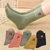 Calcetines de Otoño e Invierno para Mujer, Calcetines de Moda, Calcetines Jacquard de Media Pantorrilla de Oso Spongebob Café, Calcetines Deportivos Estilo Coreano Zhuji al por Mayor