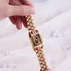 Reloj Cuadrado de Moda Explosivo Transfronterizo para Mujer, Nicho de Cuarzo, Lujo Ligero, Moda, Correa de Acero, Hebilla de Mariposa, Elegante, Resistente al Agua, Reloj para Mujer