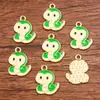 12 Signos del Zodiaco DIY Accesorios para Joyería de Aleación Oro KC Dibujos Animados Esmalte Goteado Colgante de Esmalte Goteado Serpiente Oveja Conejo Caballo Buey Gallo Dijes