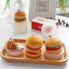 Hamburguesa Grande en Capas Comida Rápida Pierna de Pollo Frito Vela de Aromaterapia DIY Hecha a Mano Masilla de Yeso Molde de Silicona