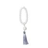 Cadena de mano de raíz de Bodhi de jade blanco natural para hombres y mujeres, vintage, con borla de loto, colgante para coche, joyería Wenwan