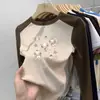 Capa base cálida de forro polar para niños medianos y grandes 2026 Otoño/Invierno Nueva camiseta de manga larga raglán para niñas, top interior hipoalergénico
