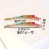 Grampo de Cabelo Colorido Geométrico da Moda com Strass, Presilha Redonda para Meninas, Acessório de Cabelo para Parte de Trás da Cabeça
