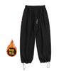 Pantalones casuales para hombre, sueltos, de primavera y otoño, finos, de color sólido, pantalones de moda estilo Hong Kong, con cordón en la pierna, pantalones deportivos largos para estudiantes