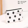 Bolsa Cosmética Fresca con Estampado Floral, Monedero Portátil de Viaje, Almacenamiento para Labial, Brochas de Maquillaje, Productos para el Cuidado de la Piel
