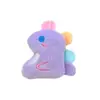 Lindo Peluche Colorido Colgante de Dinosaurio Dibujo Animado Juguete Relleno Muñeca Broche Mochila Bufanda Accesorios Materiales