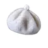 Boina súper suave y delicada tipo visón para mujer, sombrero de pintor cálido para otoño e invierno, lindo sombrero de pezón Choo Choo, sombrero de azafata, moda